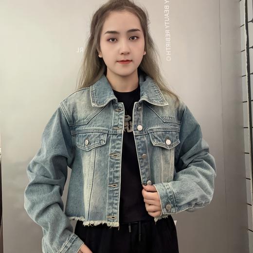 ZS下摆毛须边个性牛仔外套41228春季335071142485 商品图0