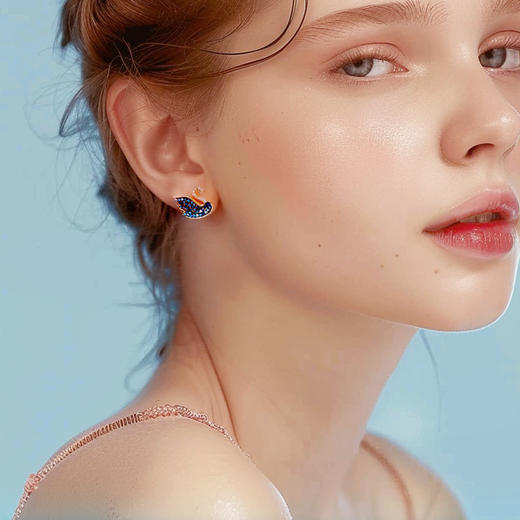 大英博物馆 天鹅贵族棋盘系列 蓝色项链 耳环 商品图3