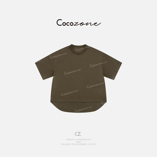 COCO ZONE 刘一一 圆领做旧复古基础休闲百搭显瘦T恤CD2A0725 商品图0