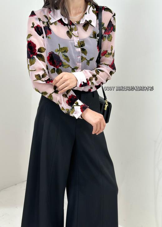 74C20397#网眼纱花衬衣 商品图1