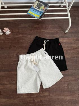 拉夫家夏季新款纯棉廓形宽松直筒休闲棉质短裤