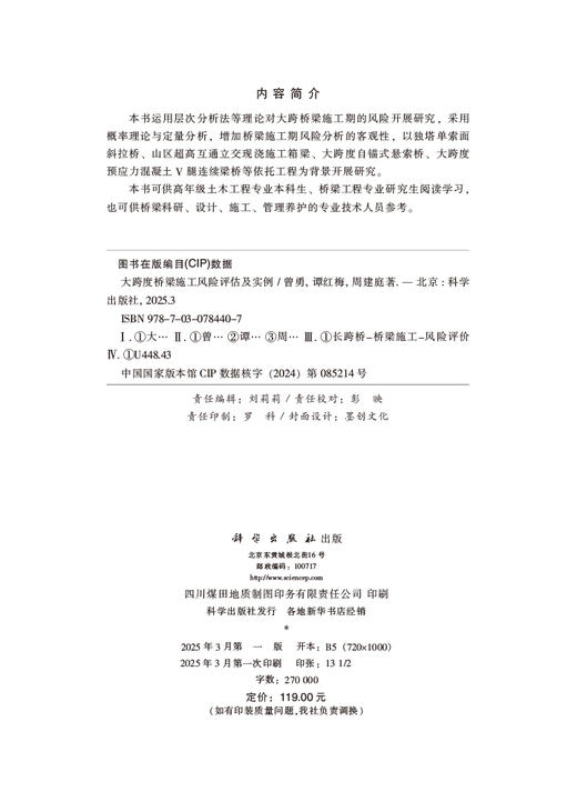 大跨度桥梁施工风险评估及实例 商品图2