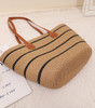 *【团购】【出游首选】美莞尔女款夏季草帽复古条纹草编包大容量托特包单肩包休闲编织包度假沙滩包W1-B10 商品缩略图3