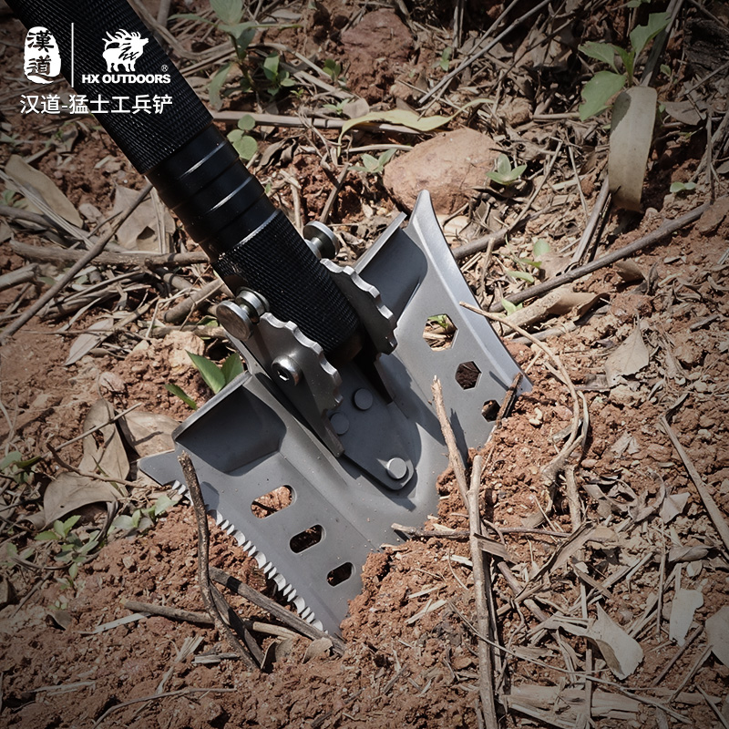 汉道【猛士工兵铲】多功能工兵铲折叠铲车载铁锹挖土兵工铲锰钢