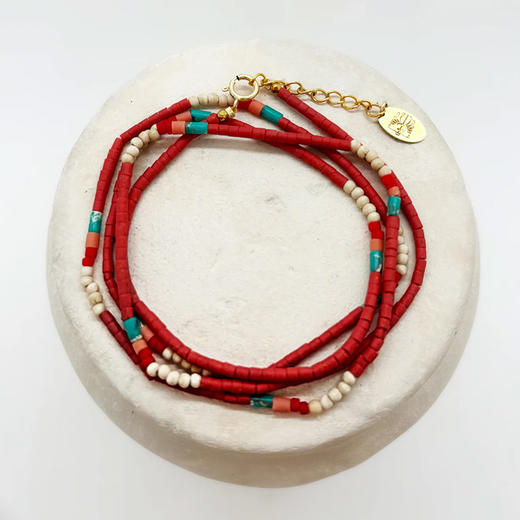 订购8周到｜Elise Tsikis-Naruna-多色 绿松石 石榴石 白松石 项链［法国设计师］ 商品图0