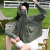 2025黑胶帽檐防晒衣中长款夏季防紫外线男女凉感防晒服潮 商品缩略图3