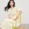 【专属特价】熙世界绣花V领连衣裙女收腰显瘦淡人穿搭法式茶歇裙2025夏季新款 商品缩略图3