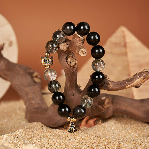 大英博物馆 埃及系列 安卡莲花银曜石海藻 手链 商品图3