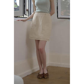 SimpleRetro高级感天丝a字半身裙女高腰直筒休闲短裙