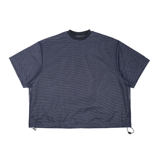 is-ness BALLOON BORDER LAYERED MESH天竺棉网眼拼接透气廓形T恤 商品图0