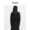 VIMAGE纬漫纪简约搭扣灯笼袖显瘦黑色百搭小外搭上衣秋季新款V2009603 商品缩略图3