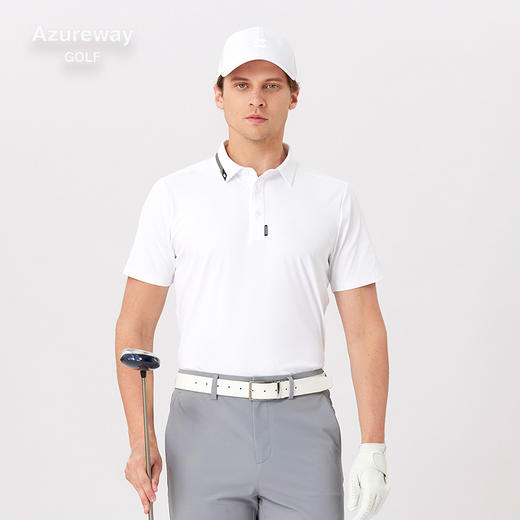 Azureway乐为25款高尔夫短袖T恤冰感防晒弹力速干polo衫golf服装男上衣参与买三件发四件活动 商品图0