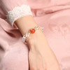 灵机白阿塞福慧路路通手链女 消磁白水晶红胶花手串 商品缩略图2