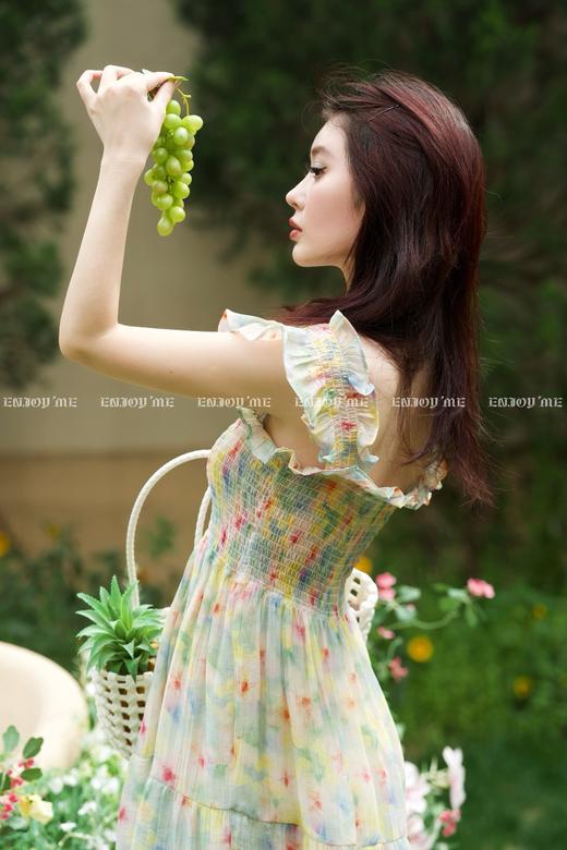 【门店同款】ENJOY夏季“悠然之境”莫奈花园飞袖裙 162343444 商品图6