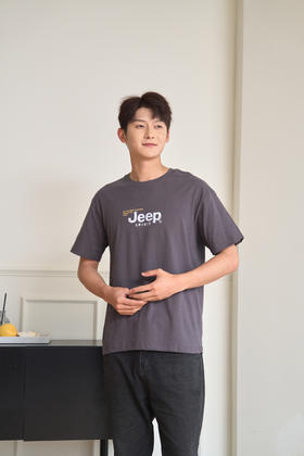 【3件79.9 彰显个性印花】JEEPSPIRIT吉普240g纯棉情侣圆领T恤（11款可选，加购3件自动满减）