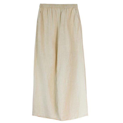 牧衣游原创 净色汉麻裤子新品清凉柔软透气宽松百搭休闲裤 醉墨 商品图4