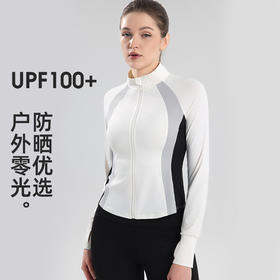 凉感防晒衣女外穿原纱防紫外线运动风短款外套上衣夏薄冰丝防晒服