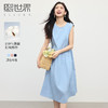 【专属特价】熙世界法式无袖背心连衣裙女夏季休闲度假风圆领宽松长裙 商品缩略图0