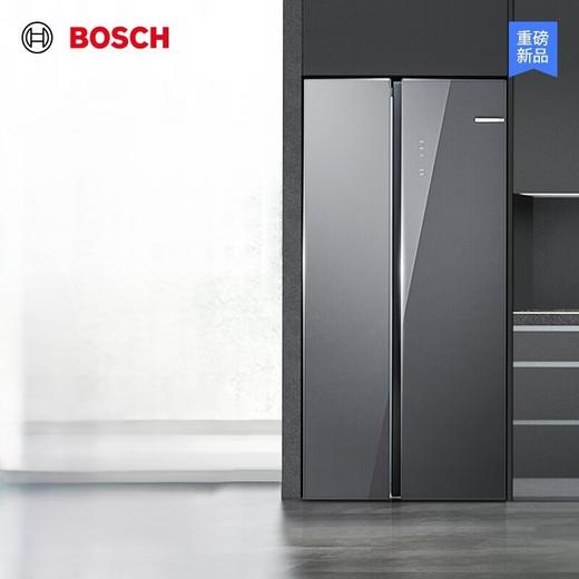 博世（BOSCH）【60cm超薄平嵌】512升对开门变频电冰箱双开门大容量家用 玻璃面板 抗菌除味 三档变温 一级能效 K1A98EA59C 商品图0