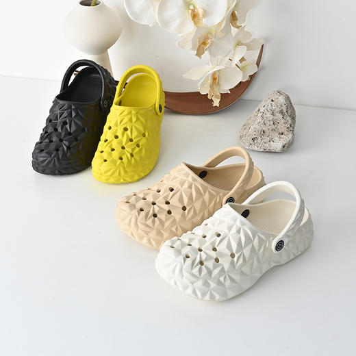 经典鲨2025夏季新品时尚潮流洞洞鞋柔软舒适通勤沙滩凉鞋女KG297-529011 商品图1