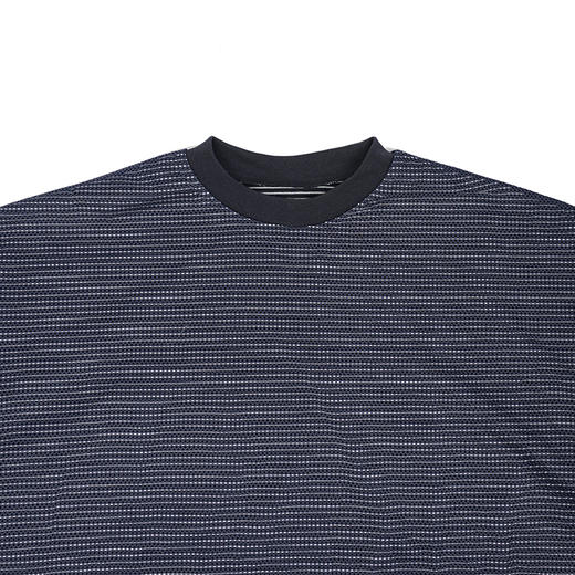 is-ness BALLOON BORDER LAYERED MESH天竺棉网眼拼接透气廓形T恤 商品图1