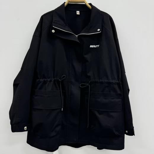 ZB工装腰部抽绳梭织外套（黑）春季251070170321 商品图4