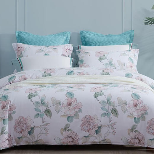 梦洁纯棉印花四件套：康沃尔【分仓直发，72小时发货，周末节假日不发货】 商品图0