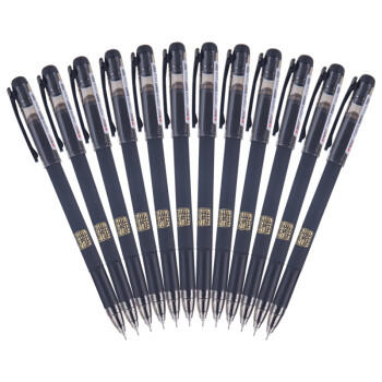 晨光（M&G）文具黑色中性笔0.5 孔庙祈福考试专用签字笔 拔盖全针管学生期末刷题水笔 12支/盒AGPA4801考试 商品图2