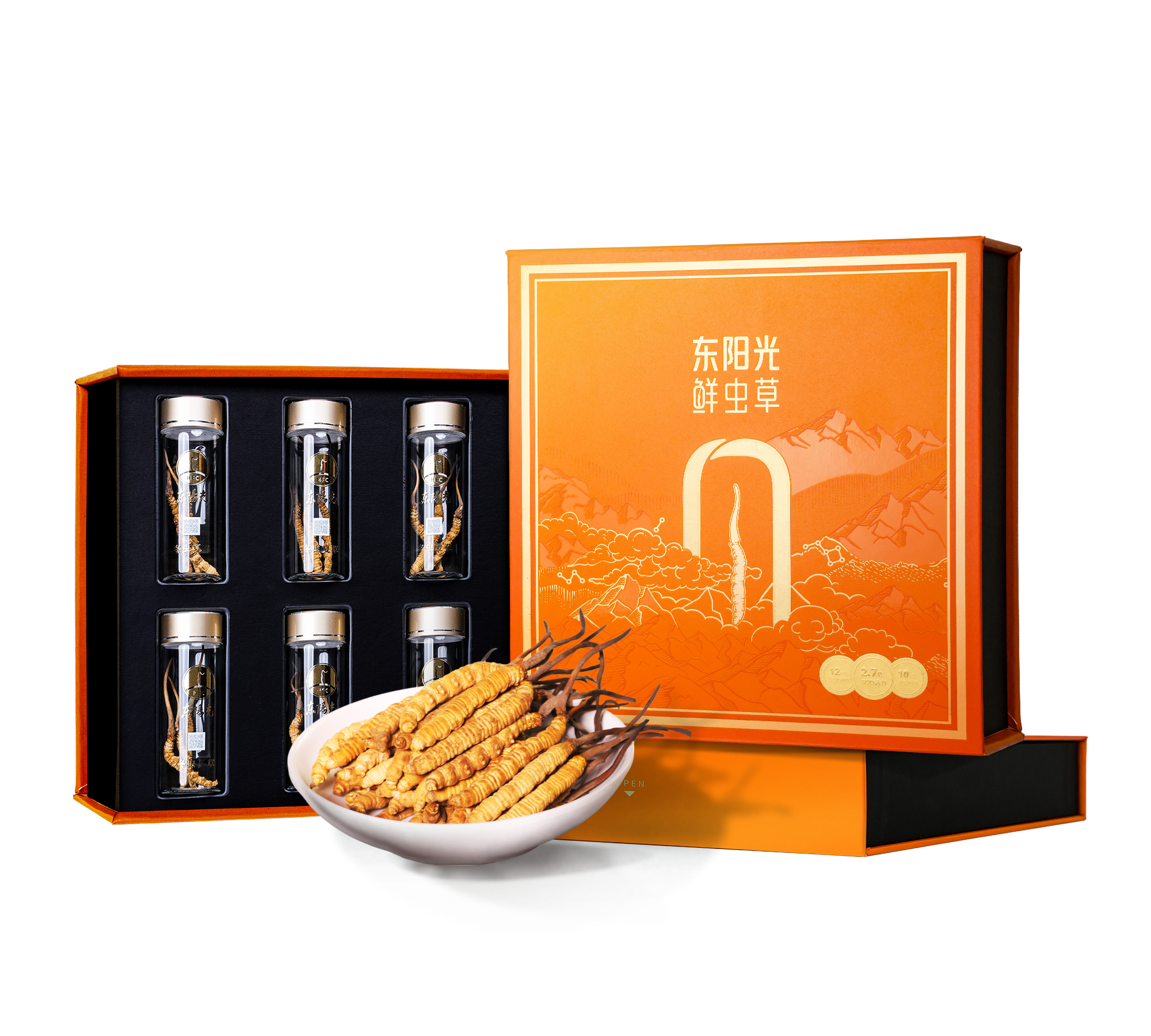 东阳光冬虫夏草 有机冻干虫草6克 3-4根/克