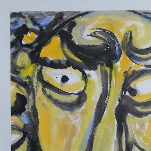 许固令《脸谱之二十四》国画原作53CM*53CM 手绘宣纸脸谱系列斗方作品【GH0503】 商品图2