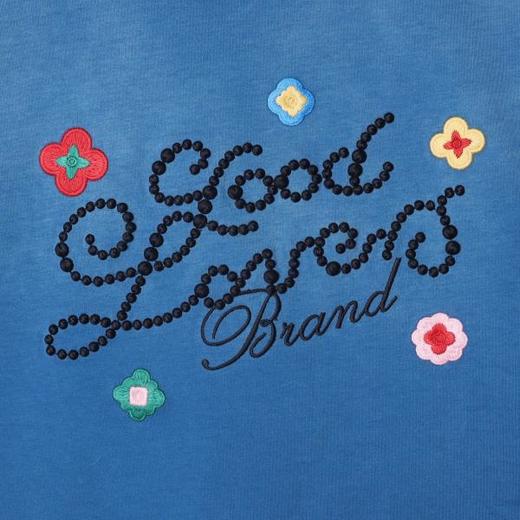 T3167夏季高级感新款美式刺绣字母花朵圆领短袖T恤百搭情侣设计感上衣 商品图3