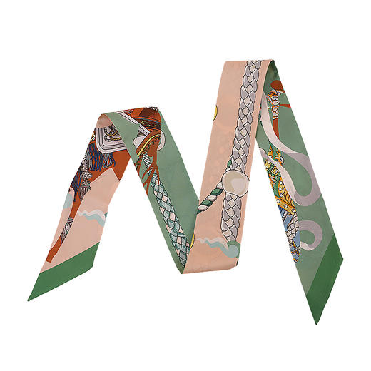 敦煌研究院 【斜巾丝巾】 围巾发带包绑带时尚文艺装饰丝巾礼物伴手礼 商品图1