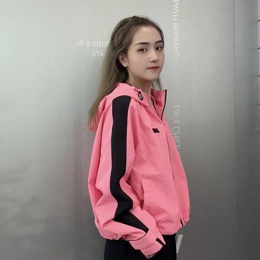 Z连帽双肩撞色风衣短外套（红白）春季251040220321 商品图2