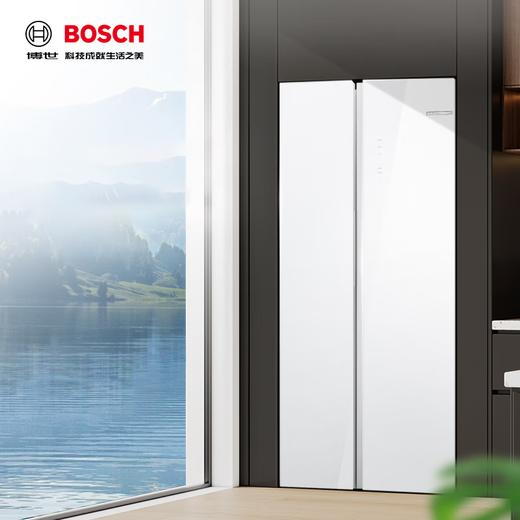 博世（BOSCH）【零巧系列】超薄嵌F9家用对开门电冰箱 512L超大容量 玻璃面板60cm超薄机身 清风净味 三档变温 K2A98EA20C白色 商品图0