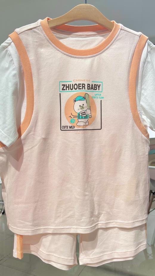 卓儿短袖运动风夏季套装大码宝宝清凉家居服可外穿 商品图7