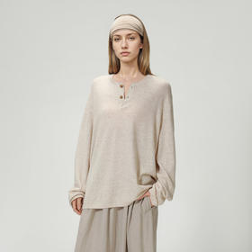 ROMI STUDIO“温暖已至” 山羊绒绵羊毛混纺亨利领毛衫 RW24WST1266