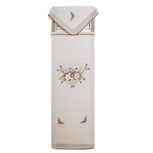 丝带绣空调罩套立式布艺简约防尘罩开机不取全包罩套室内柜机套 商品图3