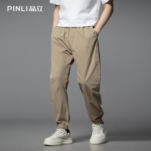 PINLI品立2025夏季新款男士宽松束脚工装裤潮牌百搭直筒休闲长裤GD252117348 商品图4
