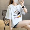工厂直促价【100%棉】情侣（叠叠猫-大图）柯式印花短袖T恤-喜出 商品缩略图1