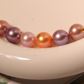 【甄珠贝】转运珠吊坠一粒 爱迪生珍珠11-12mm 正圆ji微微暇 强光 18k金配件（赠45cm银镀金链）