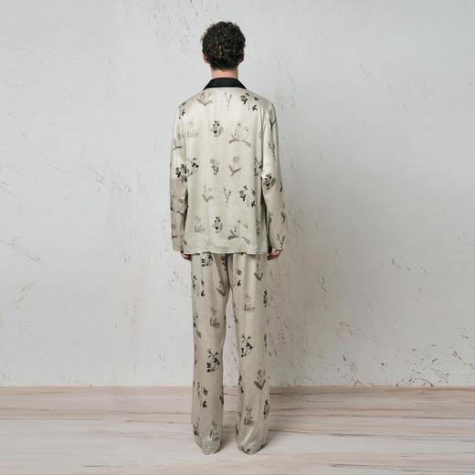 Solo seta22姆米男士真丝印花睡衣套装桑蚕丝家居服2025秋季新款 商品图4