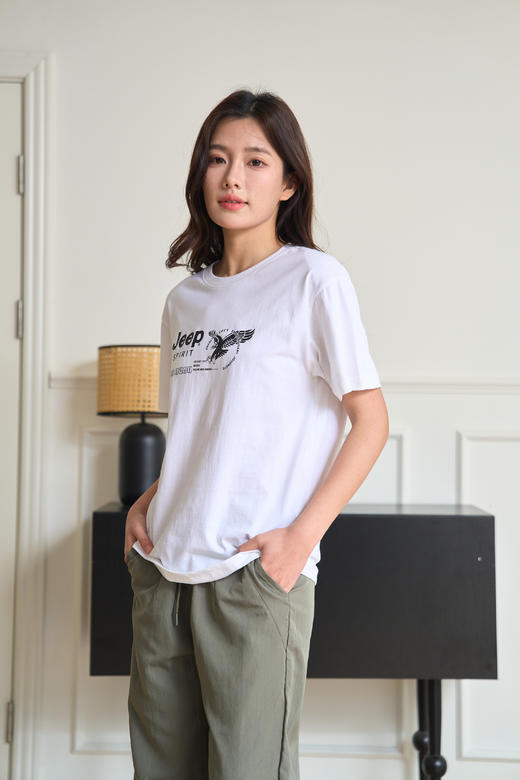 【3件79.9 彰显个性印花】JEEPSPIRIT吉普240g纯棉情侣圆领T恤（11款可选，加购3件自动满减） 商品图5