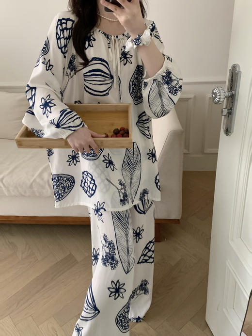 氛围感棉绸亲肤居家睡衣 商品图12