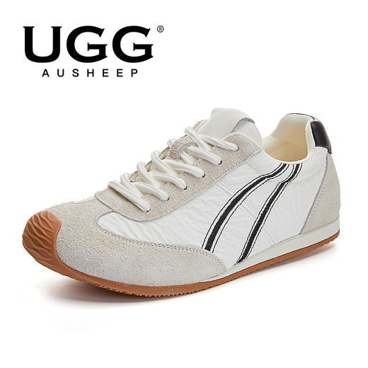 澳洲UGG拼接真皮女鞋百搭德训鞋 商品图0