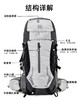 纳趣户外杉木山装登山包徒步双肩包男女大容量38L多功能旅行包 商品缩略图4