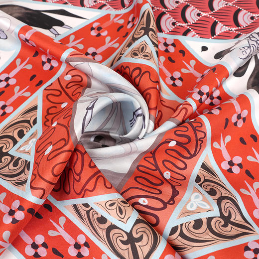 敦煌研究院【 双面印花方巾】 丝巾女桑蚕丝围巾披肩小众百搭2025新款 商品图1