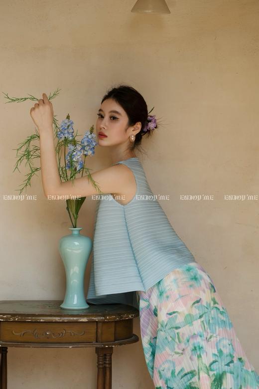 【门店同款】ENJOY夏季风褶衣压褶上衣 162264842 商品图9