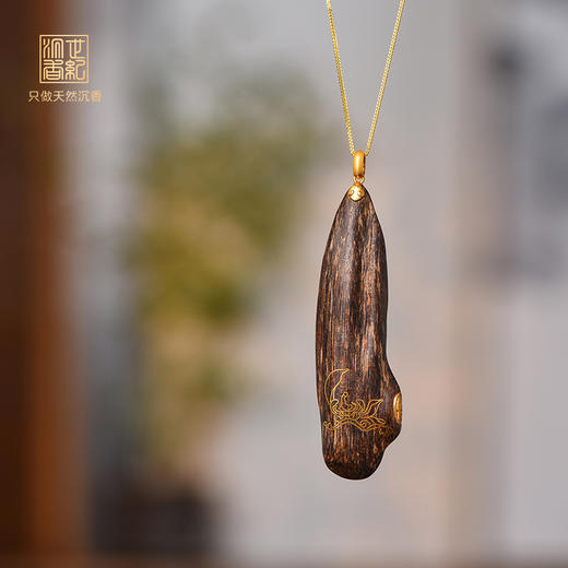 佛丨天然惠安沉香包金吊坠 沉水级 SP4640 商品图0