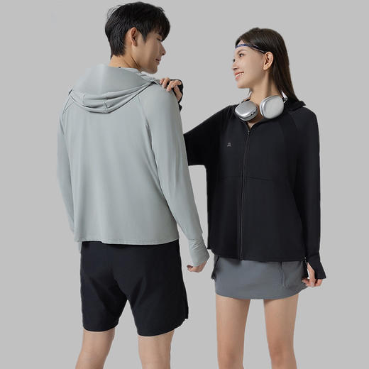 2025黑胶帽檐防晒衣中长款夏季防紫外线男女凉感防晒服潮 商品图1