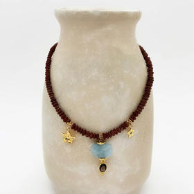 订购8周到｜Elise Tsikis-Amistad-星星 海蓝宝石 吊坠 项链［法国设计师］